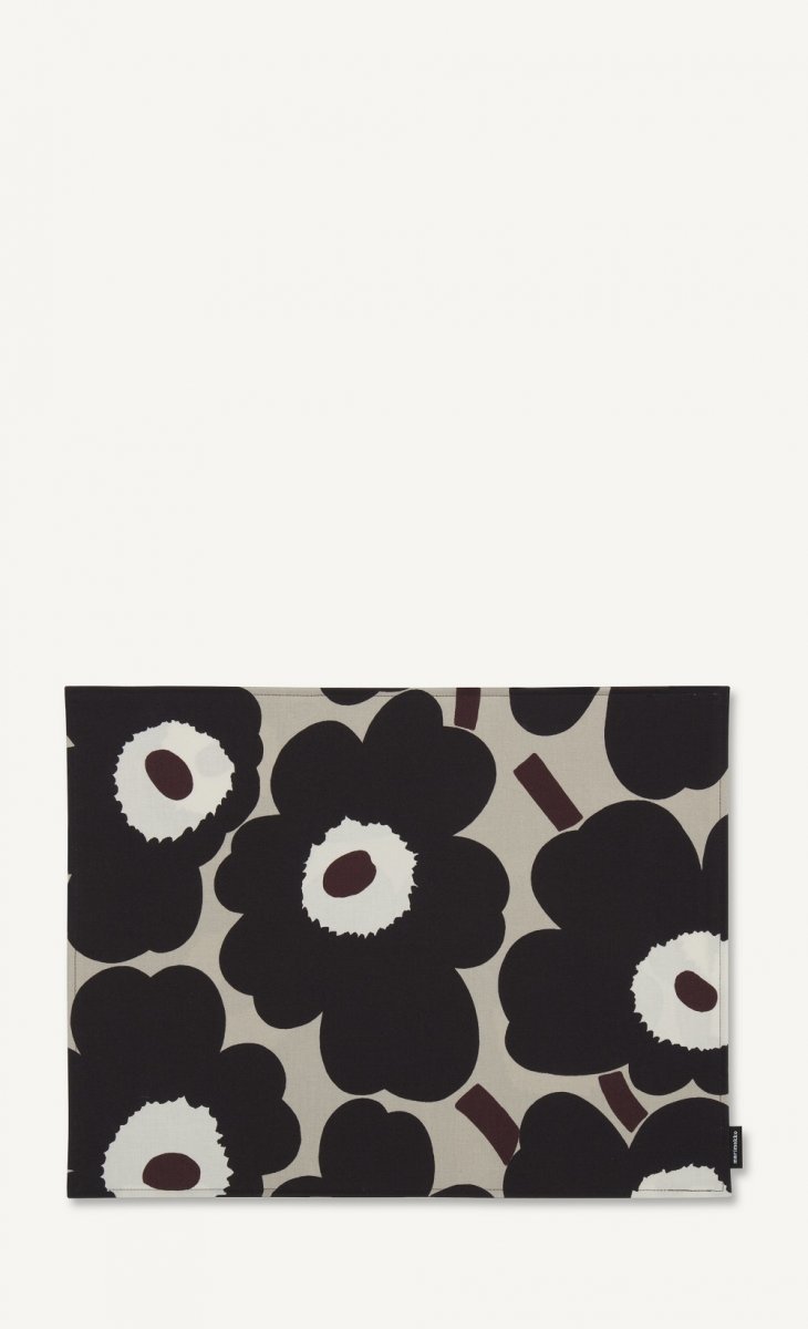 Marimekko Pieni Unikko Pöytätabletti Puuvilla Beige / Ruskea 31x42 Cm -  Keittiö